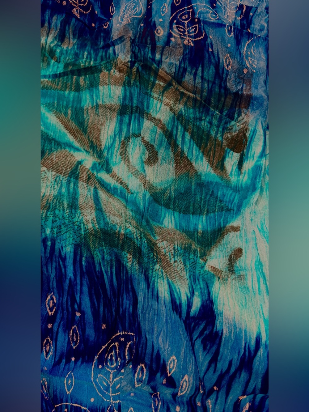 Blue Tie-Dye Lightweight Kimono by Macchia di Ruggine - Picture 5 of 5